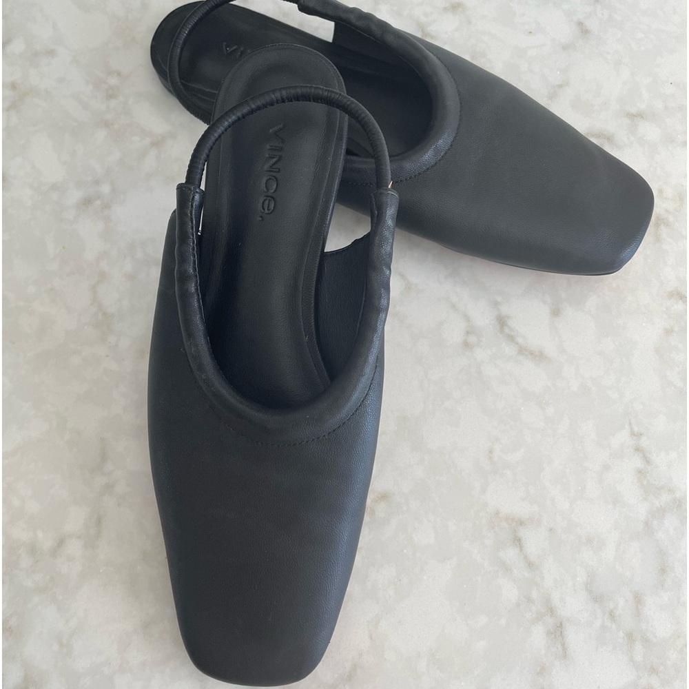 Vince leather sling back mules